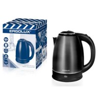 Чайник ERGOLUX ELX-KS05-C72 матово-черный (нерж.сталь, 1,8л, 220-240В, 1600Вт)